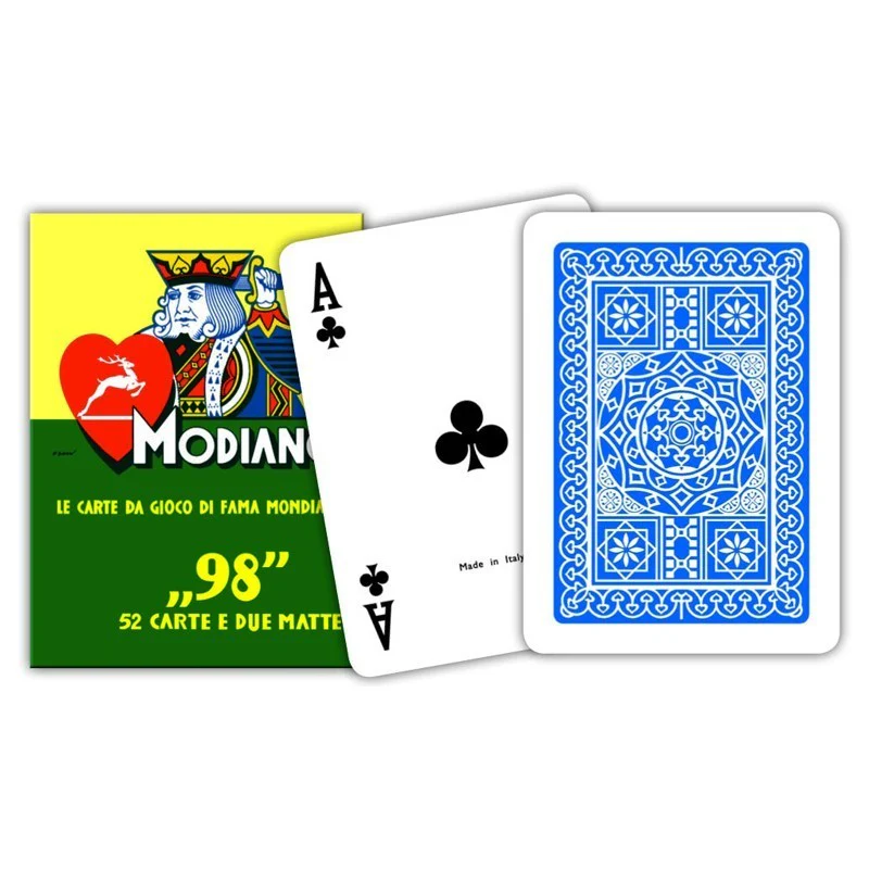 1 mazzo Blu – Carte da gioco Modiano Poker Ramino 98 – 54 carte